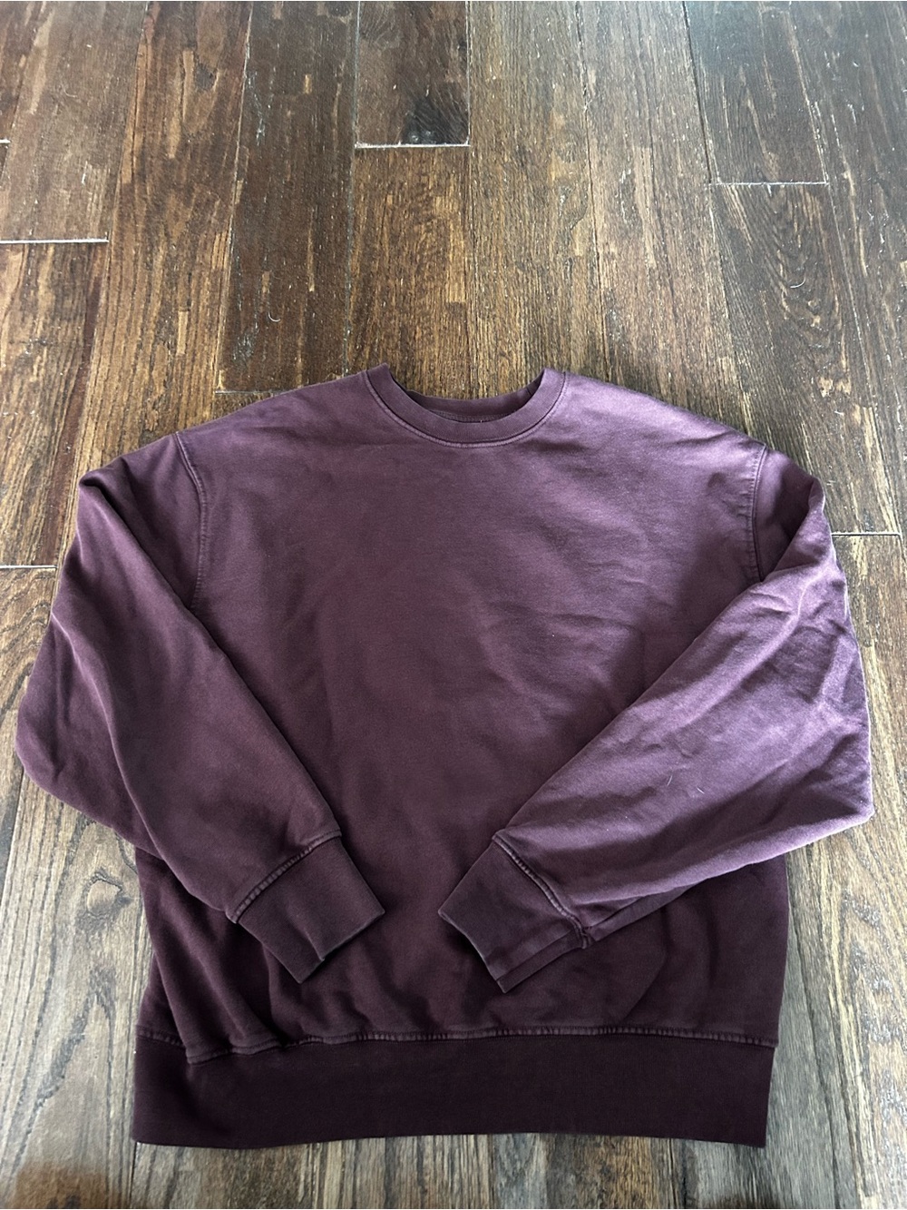 Zara Men's Crewneck Sweatshirt Maroon